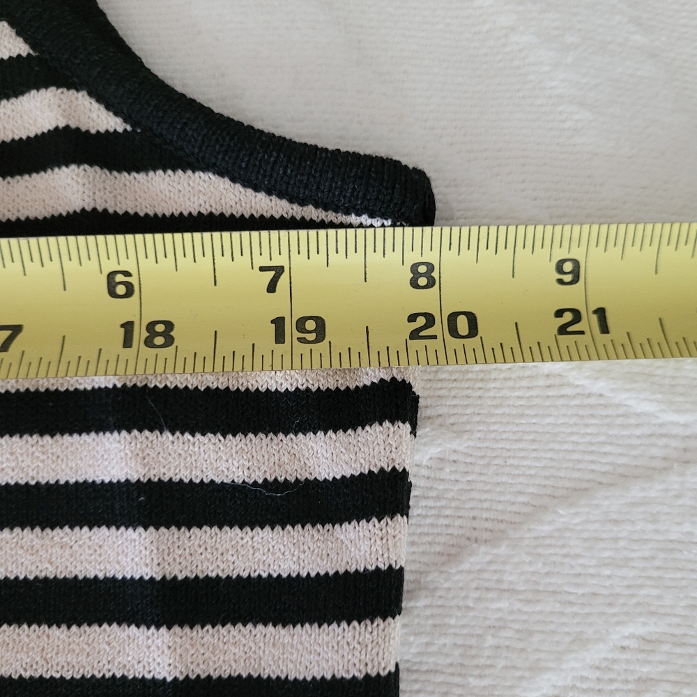 St. John Knit Womens Black White Stripe Top Size Large - Picture 5 of 8
